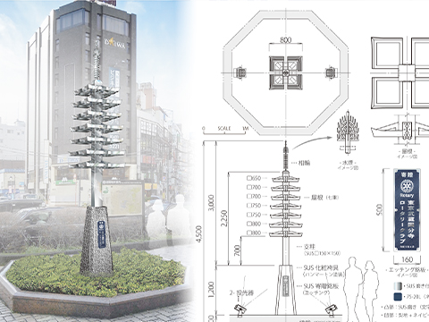 国分寺駅ロータリー七重の塔設置プロジェクトへの参画